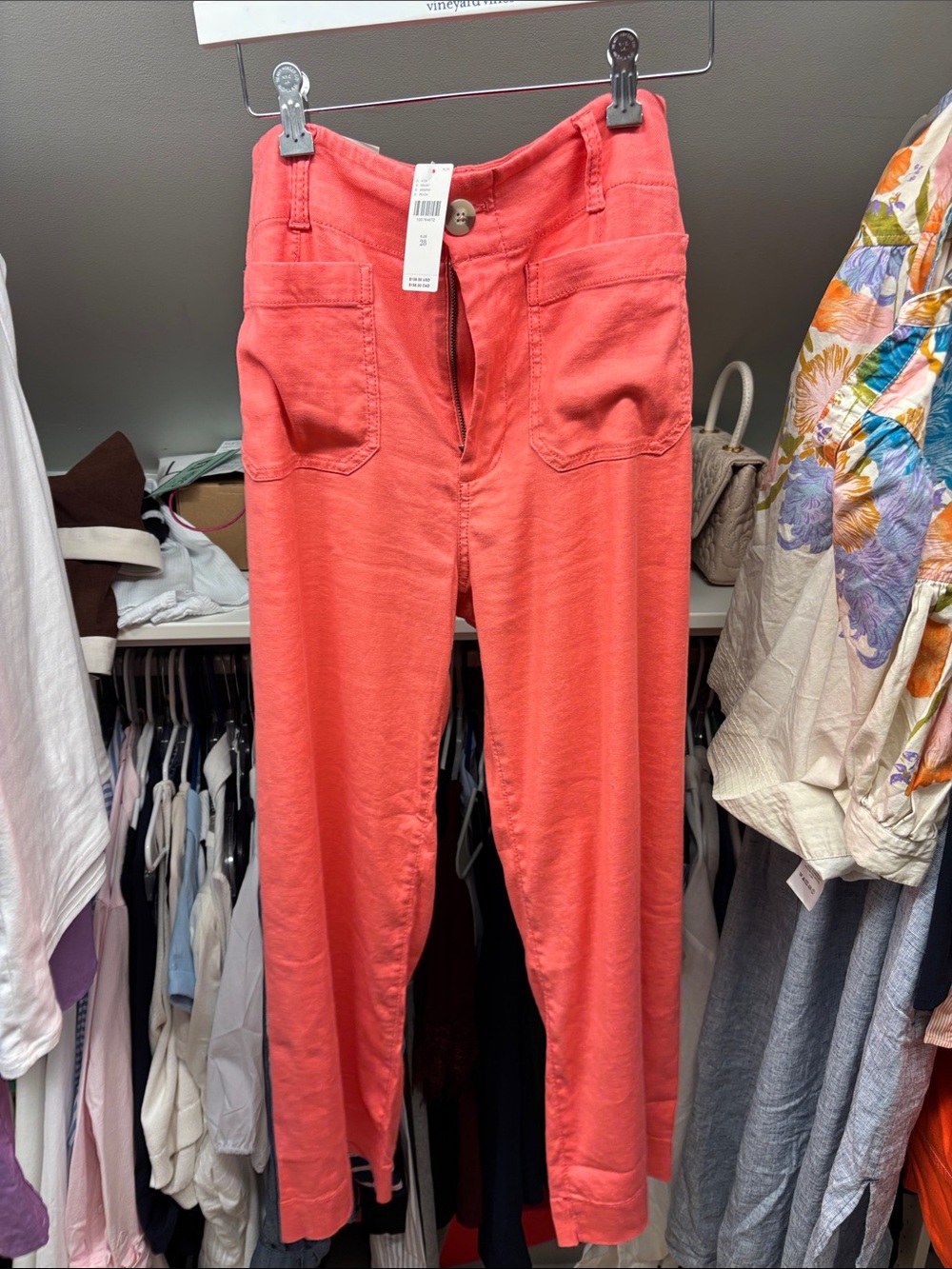 Women's Coral High-Rise Straight Pants Maeve Anthropologie 28